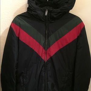Gucci quilted feather and down blend jacket
